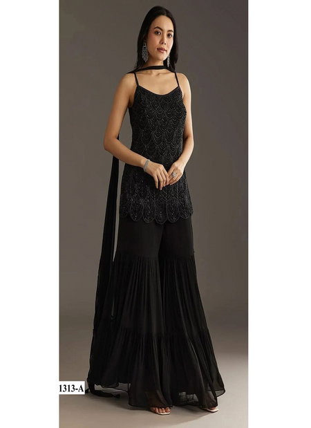 Tawakkal 1314 Heavy Faux Georgette With Embroidery Work Top With Bottom Dupatta Wholesalers In Delhi